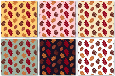 Autumn Pattern Seamless Digital Papers Backgrounds Digital Pattern SineDigitalDesign 