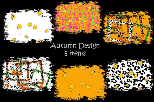 Autumn PNG Sublimation, Pumpkin, Autumn Design, Fall Sublimation, Leopard patches Png, Sublimation Brush Strokes PNG, Transparent Background Sublimation ArtStudio 