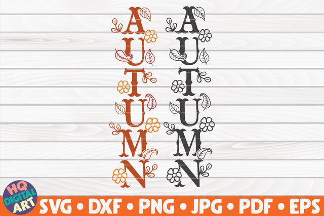 Autumn Porch Sign SVG | Fall Themed Porch Sign SVG HQDigitalArt 