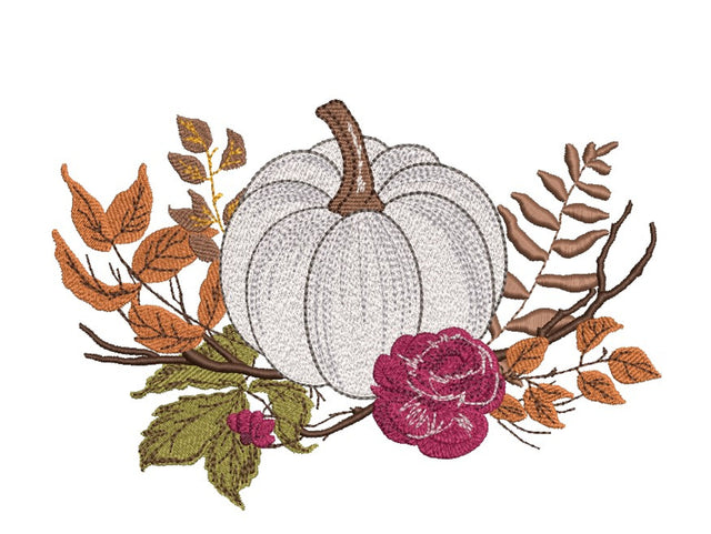 Autumn Pumpkin Embroidery Design, Fall Embroidery File, 4 sizes, Instant Download Embroidery/Applique DESIGNS Nino Nadaraia 