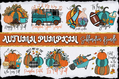Autumn Pumpkin Sublimation Bundle Sublimation Jagonath Roy 