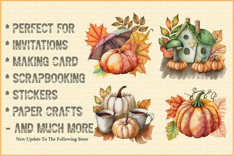 Autumn Pumpkins Collection Sublimation Sublimation Creativeart88 