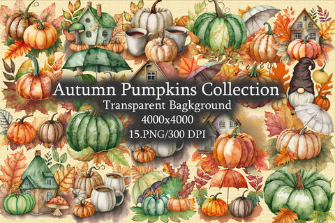 Autumn Pumpkins Collection Sublimation Sublimation Creativeart88 