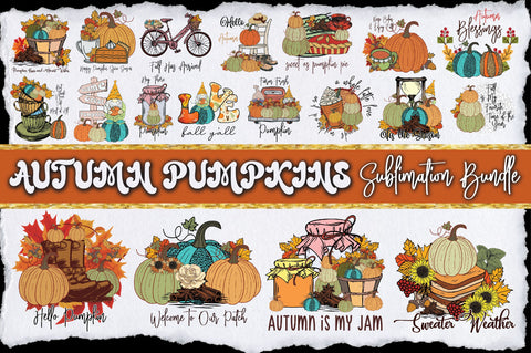 Autumn Pumpkins Sublimation Bundle Sublimation Jagonath Roy 