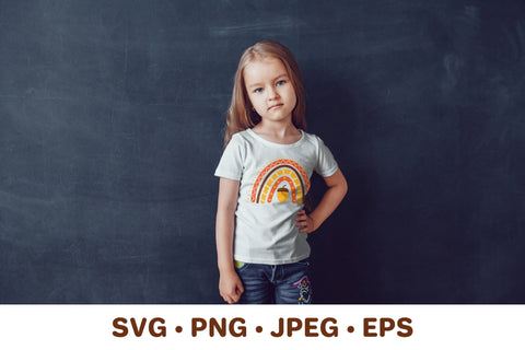 Autumn rainbow SVG. Cute fall clipart SVG LaBelezoka 