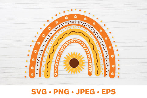 Autumn rainbow SVG. Cute fall decorations. SVG LaBelezoka 