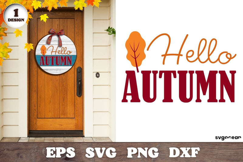 Autumn Round Sign Design | Svg Bundle | Door Hangers SVG SvgOcean 
