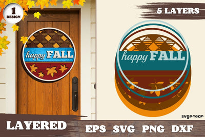 Autumn Round Sign | Svg Bundle | Door Hangers SVG SvgOcean 