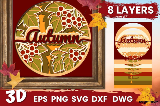 Autumn Shadow Box Svg SVG SvgOcean 