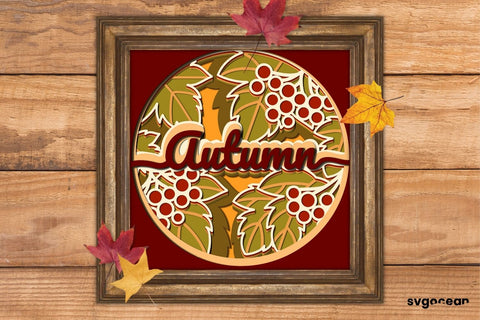 Autumn Shadow Box Svg SVG SvgOcean 