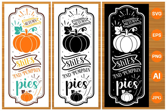 Autumn Skies And Pumpkin Pies Svg Design SVG designmaster24 