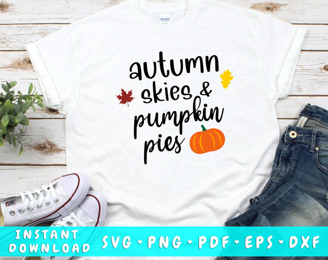 Autumn Skies and Pumpkin Pies SVG SVG HappyDesignStudio 