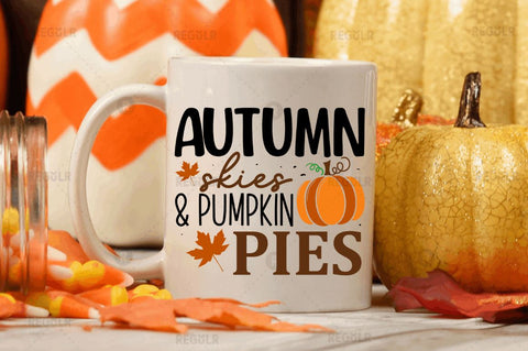 Autumn skies and pumpkin pies SVG SVG Regulrcrative 