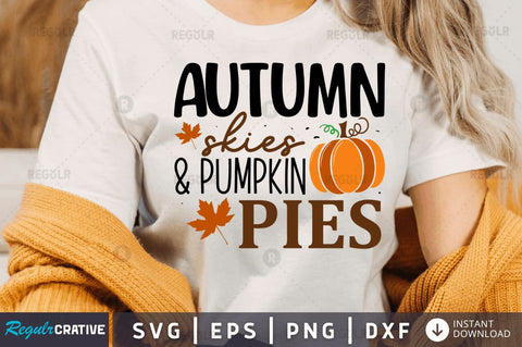 Autumn skies and pumpkin pies SVG SVG Regulrcrative 