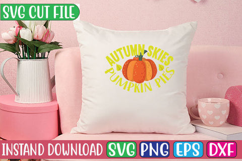 Autumn Skies Pumpkin Pies SVG Cut File SVGs, Quotes and Sayings, Food & Drink, Holiday,On Sale, SVG Studio Innate 