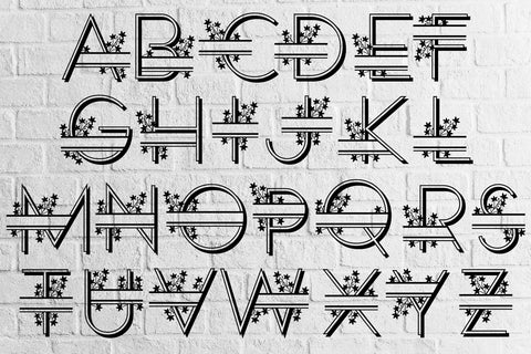 Autumn Split Alphabet A-Z Svg eps ai png pdf SVG zafrans studio 