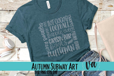 Autumn Subway Art SVG SVG V. Anderson Designs 
