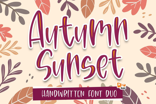 Autumn Sunset Font Dm Letter Studio 