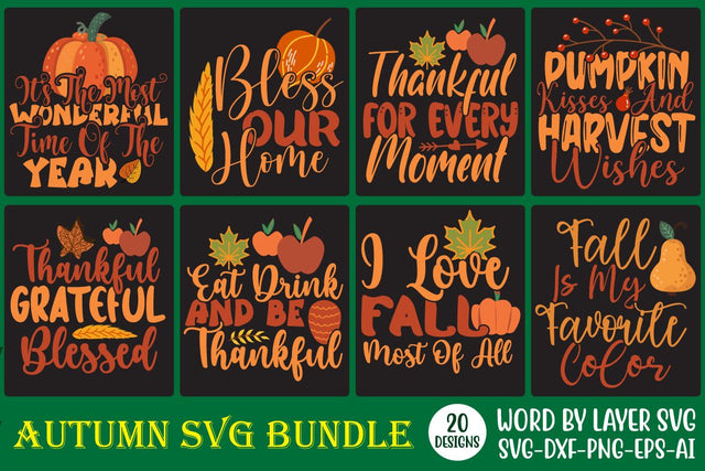 Autumn SVG Bundle, Fall SVG Design, 20 SVG design SVG Rafiqul20606 