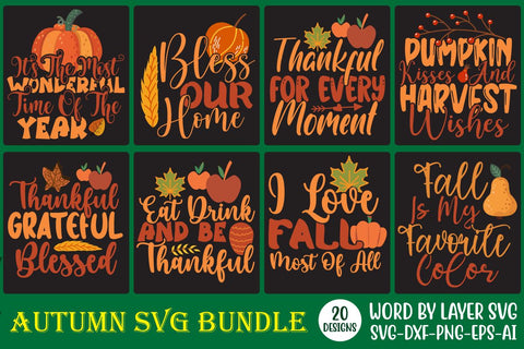 Autumn SVG Bundle, Fall SVG Design, 20 SVG design SVG Rafiqul20606 