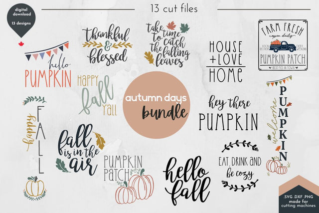 Autumn SVG Bundle SVG Lettershapes 