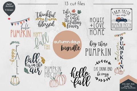 Autumn SVG Bundle SVG Lettershapes 