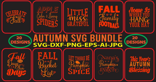 Autumn SVG Bundle SVG Syaman 