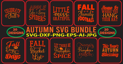 Autumn SVG Bundle SVG Syaman 