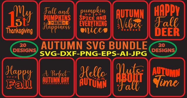 Autumn SVG Bundle SVG Syaman 