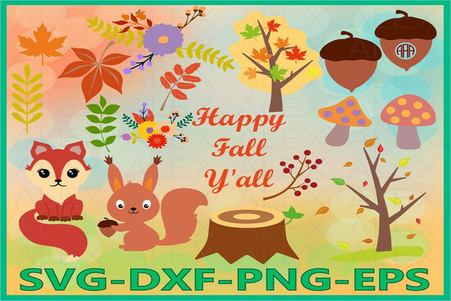 Autumn Svg, Fall, Forest Animals SVG AlexSVGStudio 