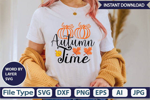 Autumn Time SVG Cut File SVG DesignPlante 503 