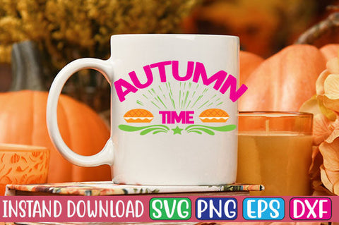 Autumn Time SVG Cut File SVGs, Quotes and Sayings, Food & Drink, Holiday,On Sale, SVG Studio Innate 