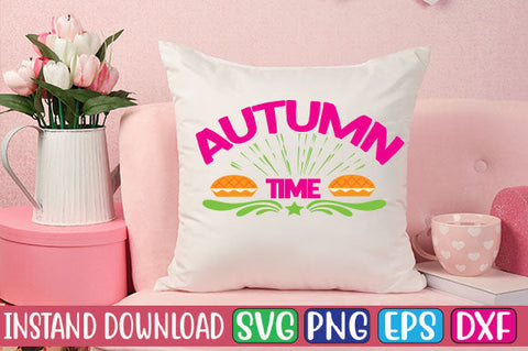 Autumn Time SVG Cut File SVGs, Quotes and Sayings, Food & Drink, Holiday,On Sale, SVG Studio Innate 