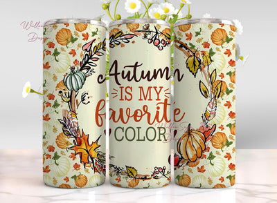 Autumn tumbler design 20 Oz skinny cup Pumpkin tumbler wrap Png file for sublimation designs Fall tumbler wrap digital downloads Sublimation WillowSageDesign 