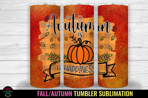 Autumn Tumbler Sublimation Wrap I Fall Tumbler Wrap PNG Sublimation Happy Printables Club 