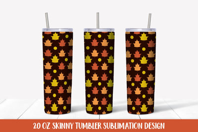 Autumn Tumbler Wrap Sublimation. Maple Leaves Skinny Tumbler Sublimation LaBelezoka 