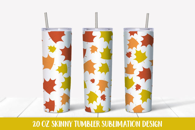 Autumn Tumbler Wrap Sublimation. Maple Leaves Tumbler Sublimation LaBelezoka 
