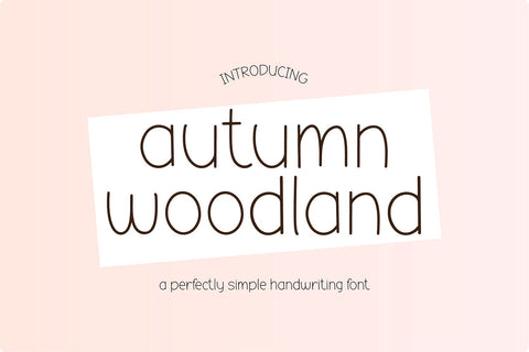 Autumn Woodland Handwriting Font Font Blush Font Co. 