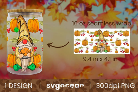 Autumn Wrap For Libbey Glass | Beer Can | 16 Oz Libbey Glass SVG SvgOcean 