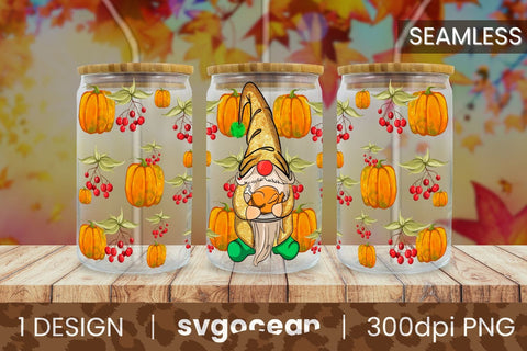 Autumn Wrap For Libbey Glass | Beer Can | 16 Oz Libbey Glass SVG SvgOcean 