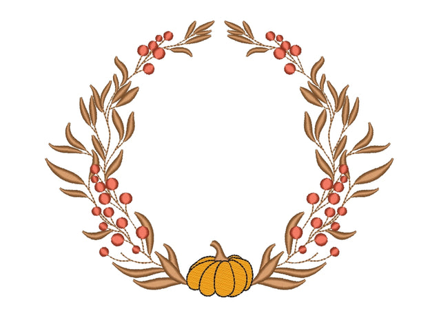 Autumn Wreath Embroidery Design Embroidery/Applique DESIGNS Nino Nadaraia 