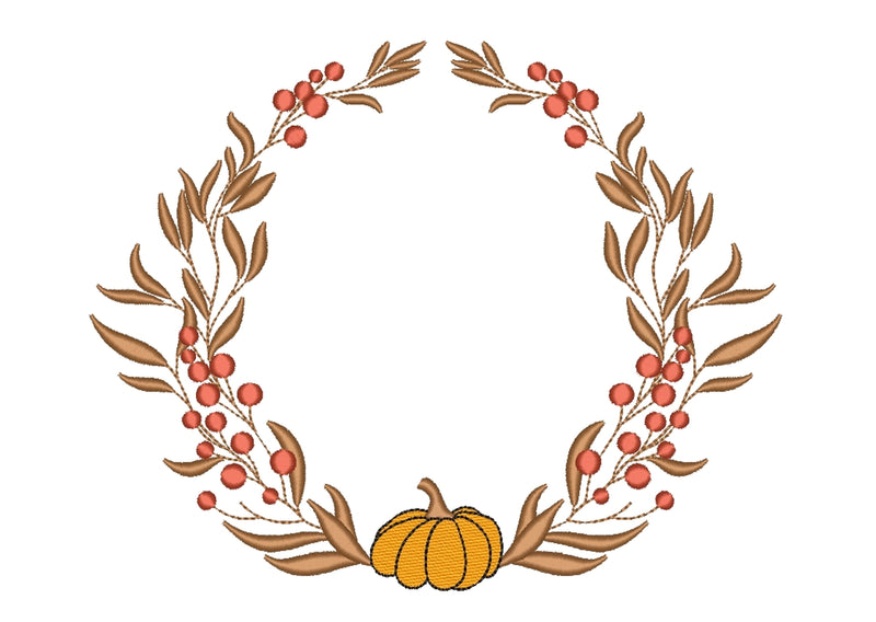 Autumn Wreath Embroidery Design Embroidery/Applique DESIGNS Nino Nadaraia 