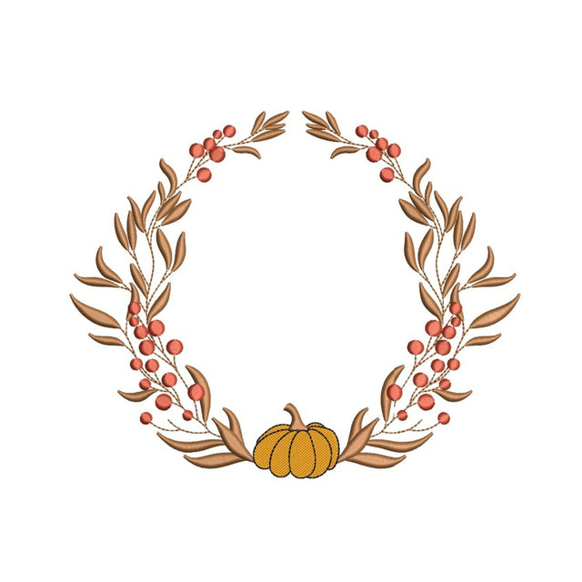 Autumn Wreath Embroidery File, 5 sizes, Instant Download Embroidery/Applique DESIGNS Nino Nadaraia 