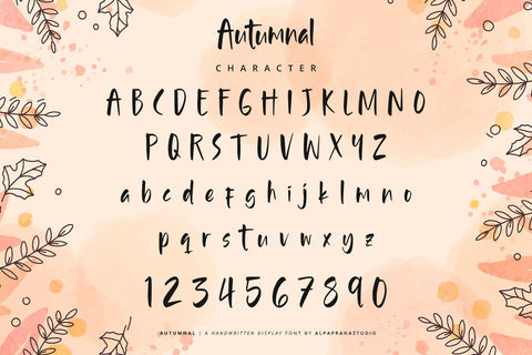 Autumnal - Handwritten Font Font Alpaprana Studio 