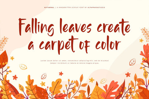 Autumnal - Handwritten Font Font Alpaprana Studio 