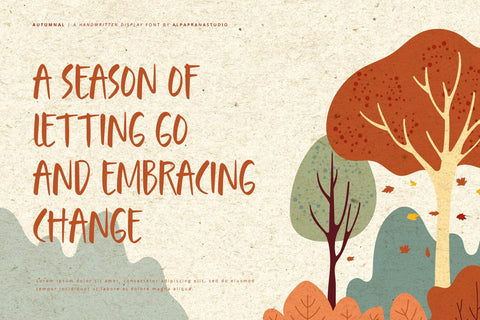 Autumnal - Handwritten Font Font Alpaprana Studio 