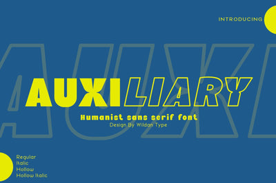 Auxiliary Font Wildan Type 