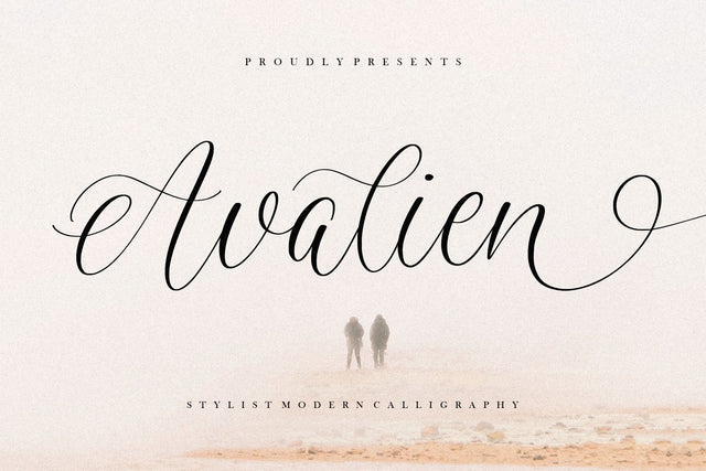 Avalien Stylist Modern Calligraphy Font Font Balpirick 