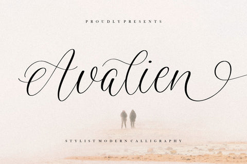 Avalien Stylist Modern Calligraphy Font Font Balpirick 