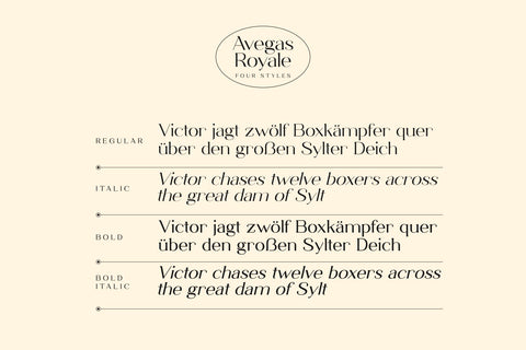 Avegas Royale - Modern Sans Font Javapep 